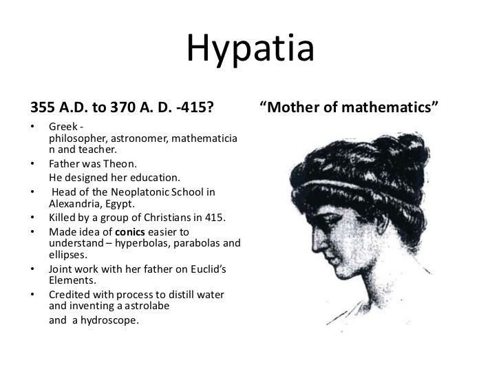 hypatia contributions to mathematics